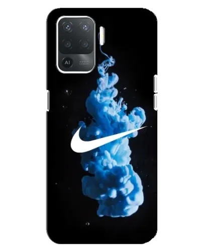 Чехол для OPPO Reno 5 Lite с картинкой «Nike и синий дым»