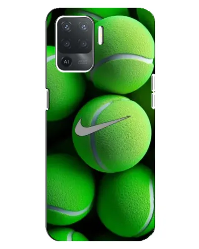 Чехол для OPPO Reno 5 Lite с картинкой «Теннисные мячи Найк»