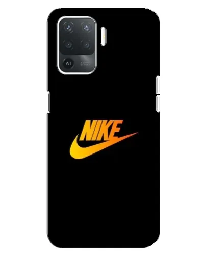 Чехол для OPPO Reno 5 Lite с картинкой «Золотой логотип Nike»