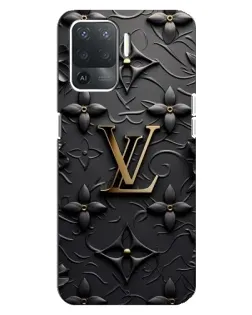 Чехол для OPPO Reno 5 Lite с картинкой «Кожаная текстура LV»