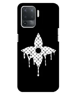 Чехол для OPPO Reno 5 Lite с картинкой «Цветочная монограмма»