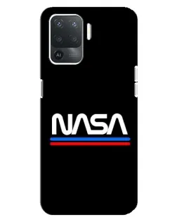 Чехол для OPPO Reno 5 Lite с картинкой «NASA — классика Red Blue»