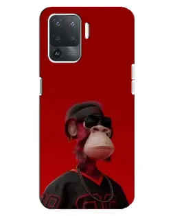 Чехол для OPPO Reno 5 Lite с картинкой «Bored Ape в красном» Чехол для OPPO Reno 5 Lite с картинкой «Bored Ape в красном»