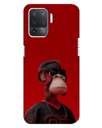 Чехол для OPPO Reno 5 Lite с картинкой «Bored Ape в красном»