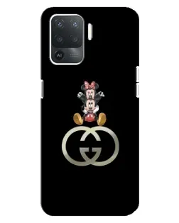 Чехол для OPPO Reno 5 Lite с картинкой «Минни Маус на лого» Чехол для OPPO Reno 5 Lite с картинкой «Минни Маус на лого»