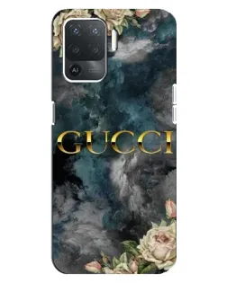 Чехол для OPPO Reno 5 Lite с картинкой «Абстрактные цветы Gucci» Чехол для OPPO Reno 5 Lite с картинкой «Абстрактные цветы Gucci»