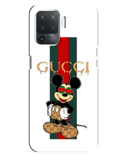 Чехол для OPPO Reno 5 Lite с картинкой «Микки Маус Gucci — полосы» Чехол для OPPO Reno 5 Lite с картинкой «Микки Маус Gucci — полосы»