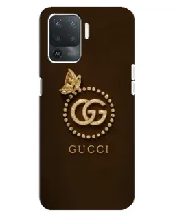 Чехол для OPPO Reno 5 Lite с картинкой «Gucci — золотая бабочка» Чехол для OPPO Reno 5 Lite с картинкой «Gucci — золотая бабочка»