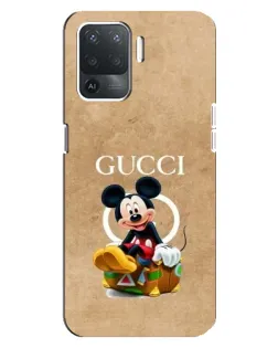 Чехол для OPPO Reno 5 Lite с картинкой «Микки Маус Gucci — крафт» Чехол для OPPO Reno 5 Lite с картинкой «Микки Маус Gucci — крафт»