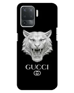 Чехол для OPPO Reno 5 Lite с картинкой «Gucci — серебряный лев» Чехол для OPPO Reno 5 Lite с картинкой «Gucci — серебряный лев»