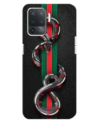 Чехол для OPPO Reno 5 Lite с картинкой «Gucci — змея на полосе» Чехол для OPPO Reno 5 Lite с картинкой «Gucci — змея на полосе»