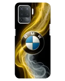Чехол для OPPO Reno 5 Lite с картинкой «Золотистый дым BMW»