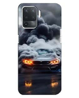 Чехол для OPPO Reno 5 Lite с картинкой «BMW в дыму»