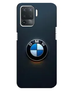 Чехол для OPPO Reno 5 Lite с картинкой «Логотип BMW — минимализм»