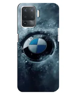 Чехол для OPPO Reno 5 Lite с картинкой «Логотип BMW — лед»