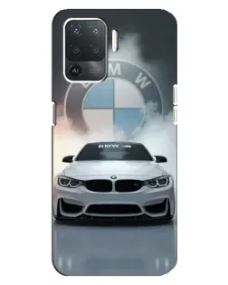 Чехол для OPPO Reno 5 Lite с картинкой «BMW в белом дыму»