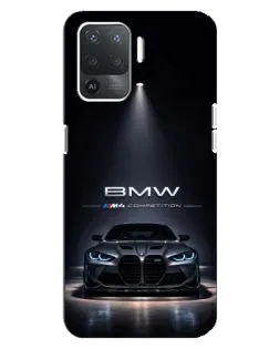 Чехол для OPPO Reno 5 Lite с картинкой «BMW сквозь ночной город»