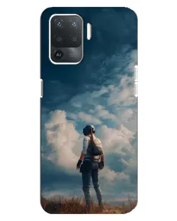 Чехол для OPPO Reno 5 Lite с картинкой «Герой PUBG на скале» Чехол для OPPO Reno 5 Lite с картинкой «Герой PUBG на скале»