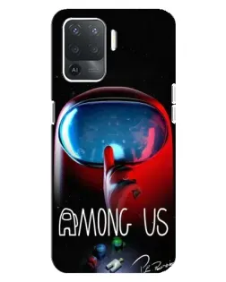 Чехол для OPPO Reno 5 Lite с картинкой «Красный импостер — макро» Чехол для OPPO Reno 5 Lite с картинкой «Красный импостер — макро»