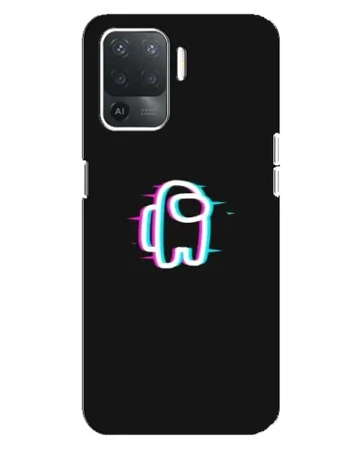 Чехол для OPPO Reno 5 Lite с картинкой «Among Us неон»
