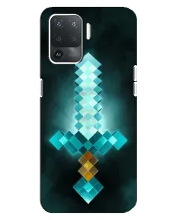 Чохол для OPPO Reno 5 Lite з картинкою «Алмазний меч неон» Чохол для OPPO Reno 5 Lite з картинкою «Алмазний меч неон»