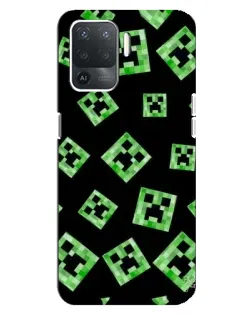 Чохол для OPPO Reno 5 Lite з картинкою «Паттерн з кріперами» Чохол для OPPO Reno 5 Lite з картинкою «Паттерн з кріперами»