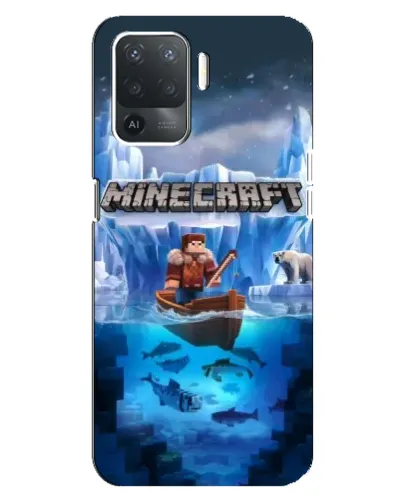 Чехол для OPPO Reno 5 Lite с картинкой «Minecraft ледяной мир»