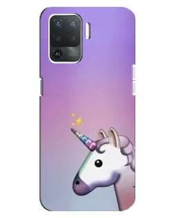 Чехол для OPPO Reno 5 Lite с картинкой «Единорог градиент»
