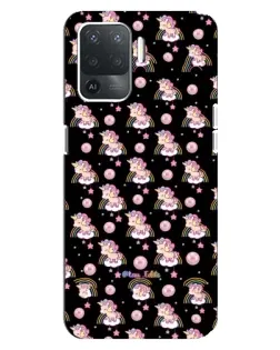 Чехол для OPPO Reno 5 Lite с картинкой «Magic Unicorn паттерн»