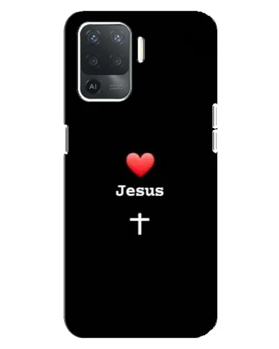 Чехол для OPPO Reno 5 Lite с картинкой «Сердце - Jesus» Чехол для OPPO Reno 5 Lite с картинкой «Сердце - Jesus»