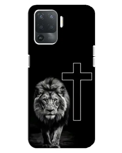 Чехол для OPPO Reno 5 Lite с картинкой «Лев и Крест» Чехол для OPPO Reno 5 Lite с картинкой «Лев и Крест»