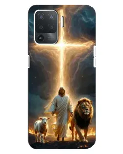 Чехол для OPPO Reno 5 Lite с картинкой «Лев Иуды и Свет» Чехол для OPPO Reno 5 Lite с картинкой «Лев Иуды и Свет»