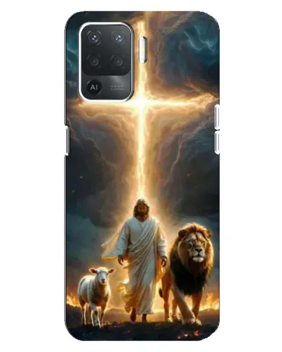 Чехол для OPPO Reno 5 Lite с картинкой «Лев Иуды и Свет» Чехол для OPPO Reno 5 Lite с картинкой «Лев Иуды и Свет»