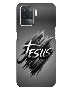 Чехол для OPPO Reno 5 Lite с картинкой «Надпись Jesus Graffiti»