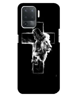 Чехол для OPPO Reno 5 Lite с картинкой «Сияющий крест Jesus»