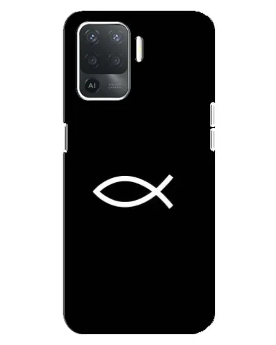 Чехол для OPPO Reno 5 Lite с картинкой «Символ рыбы Jesus» Чехол для OPPO Reno 5 Lite с картинкой «Символ рыбы Jesus»