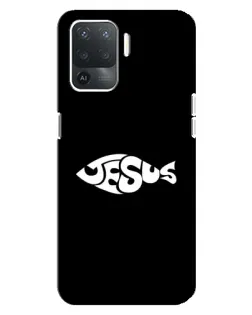 Чехол для OPPO Reno 5 Lite с картинкой «Рыба Jesus»
