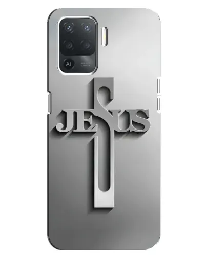 Чехол для OPPO Reno 5 Lite с картинкой «Металлический крест Jesus» Чехол для OPPO Reno 5 Lite с картинкой «Металлический крест Jesus»