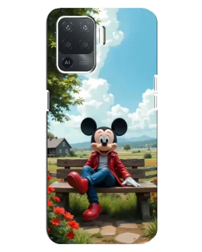 Чехол для OPPO Reno 5 Lite с картинкой «Микки на скамейке» Чехол для OPPO Reno 5 Lite с картинкой «Микки на скамейке»