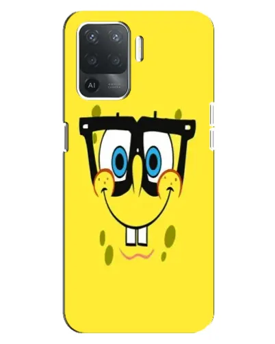 Чехол для OPPO Reno 5 Lite с картинкой «Минималистичный Спанч Боб» Чехол для OPPO Reno 5 Lite с картинкой «Минималистичный Спанч Боб»