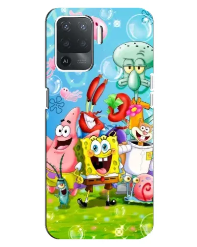 Чехол для OPPO Reno 5 Lite с картинкой «Губка Боб и друзья» Чехол для OPPO Reno 5 Lite с картинкой «Губка Боб и друзья»