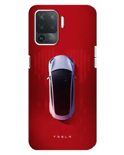 Чехол для OPPO Reno 5 Lite с картинкой «Tesla Top View»
