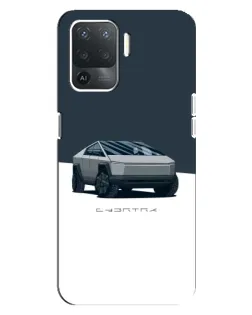 Чехол для OPPO Reno 5 Lite с картинкой «Серебристый Cybertruck Tesla» Чехол для OPPO Reno 5 Lite с картинкой «Серебристый Cybertruck Tesla»