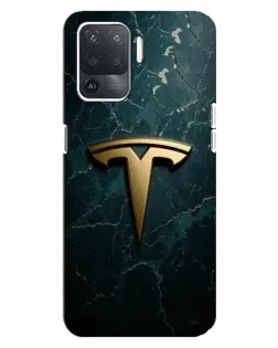 Чехол для OPPO Reno 5 Lite с картинкой «Мраморная Tesla Gold» Чехол для OPPO Reno 5 Lite с картинкой «Мраморная Tesla Gold»