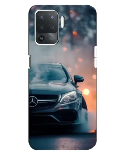 Чехол для OPPO Reno 5 Lite с картинкой «Mercedes — ночной город»