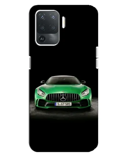 Чехол для OPPO Reno 5 Lite с картинкой «Mercedes — неоновый лого»