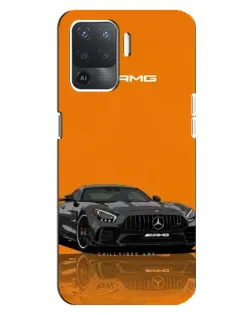 Чехол для OPPO Reno 5 Lite с картинкой «Оранжевый Mercedes AMG»