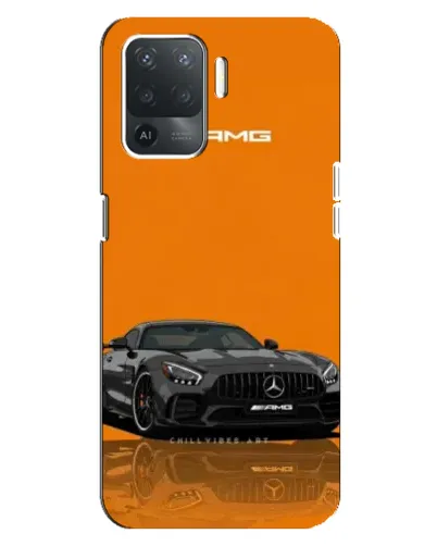 Чехол для OPPO Reno 5 Lite с картинкой «Оранжевый Mercedes AMG»