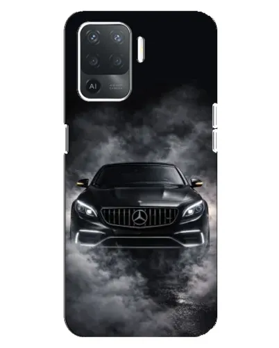 Чехол для OPPO Reno 5 Lite с картинкой «Mercedes в дыму»