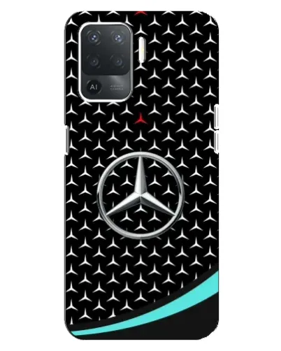 Чехол для OPPO Reno 5 Lite с картинкой «Mercedes — бирюзовый акцент»